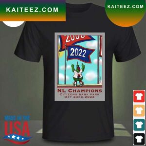 Mascot philadelphia eagles 2023 nl champions citizens bank park T-shirt