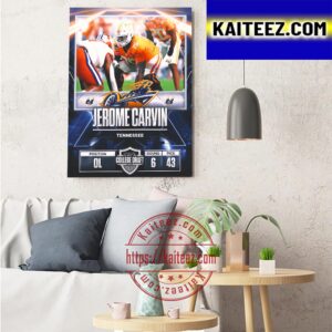 Memphis Showboats In The 2023 USFL College Draft Select Jerome Carvin From Tennessee Art Decor Poster Canvas
