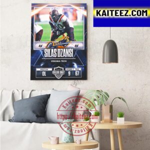 Memphis Showboats In The 2023 USFL College Draft Select OL Silas Dzansi Art Decor Poster Canvas