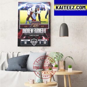 Michigan Panthers In The 2023 USFL College Draft Select DE Andrew Farmer II Art Decor Poster Canvas