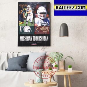 Michigan Panthers In The 2023 USFL College Draft Select Jarrett Horst Form Michigan State Art Decor Poster Canvas