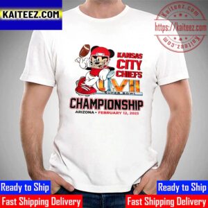 Mickey Mouse x Kansas City Chiefs Champions Super Bowl LVII 2023 Vintage T-Shirt