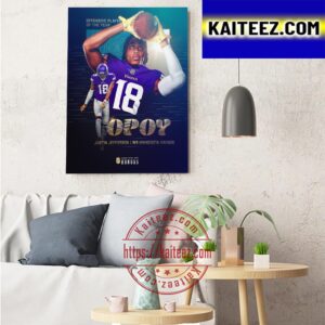 Minnesota Vikings Justin Jefferson Is 2022 NFL Offensive Player Of The Year Art Decor Poster Canvas