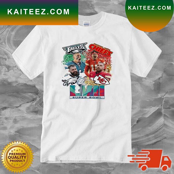 NFL Super Bowl 2023 Between Philadelphia Eagles And Kansas City Chiefs  matchup T-shirt - Kaiteez