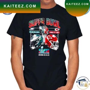 NFL Super Bowl 2023 Between Philadelphia Eagles And Kansas City Chiefs matchup T-shirt