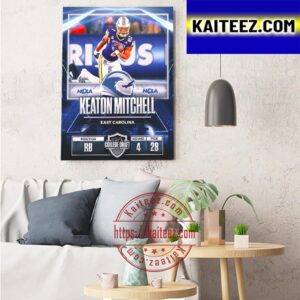 New Orleans Breakers In The 2023 USFL College Draft Select RB Keaton Mitchell Art Decor Poster Canvas