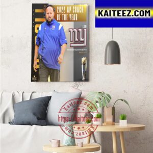 New York Giants HC Brian Daboll Wins 2022 AP Coach Of The Year Art Decor Poster Canvas