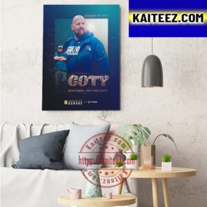 New York Giants HC Brian Daboll Wins 2022 NFL Coach Of The Year Art Decor Poster Canvas