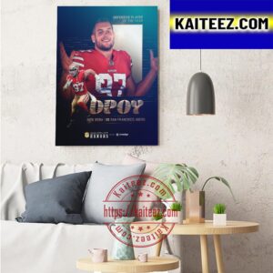 Nick Bosa Wins The 2022 NFL Defensive Player Of The Year Art Decor Poster Canvas