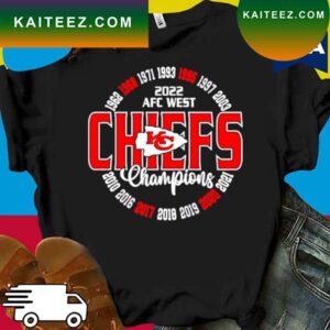 Official Kansas city chiefs 2022 afc west champions T-shirt