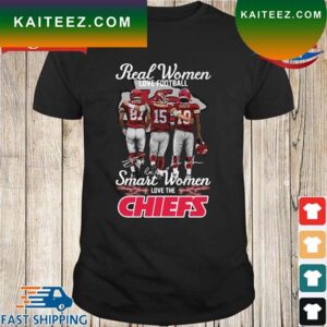 Official Kelce Mahomes And Pacheco Real Women Love Football Smart Women Love The Kansas City Chiefs Signatures T-shirt