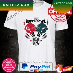 Official Super bowl 2023 philadelphia eagles vs Kansas city chiefs T-shirt