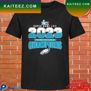 Official Super bowl lviI 2023 philadelphia eagles champions hot T-shirt