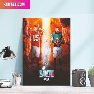 One Game Left Super Bowl LVII Kansas City Chiefs vs Philadelphia Eagles Home Decor Poster-Canvas