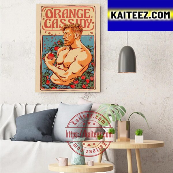 Orange Cassidy x AEW Poster Art Decor Poster Canvas