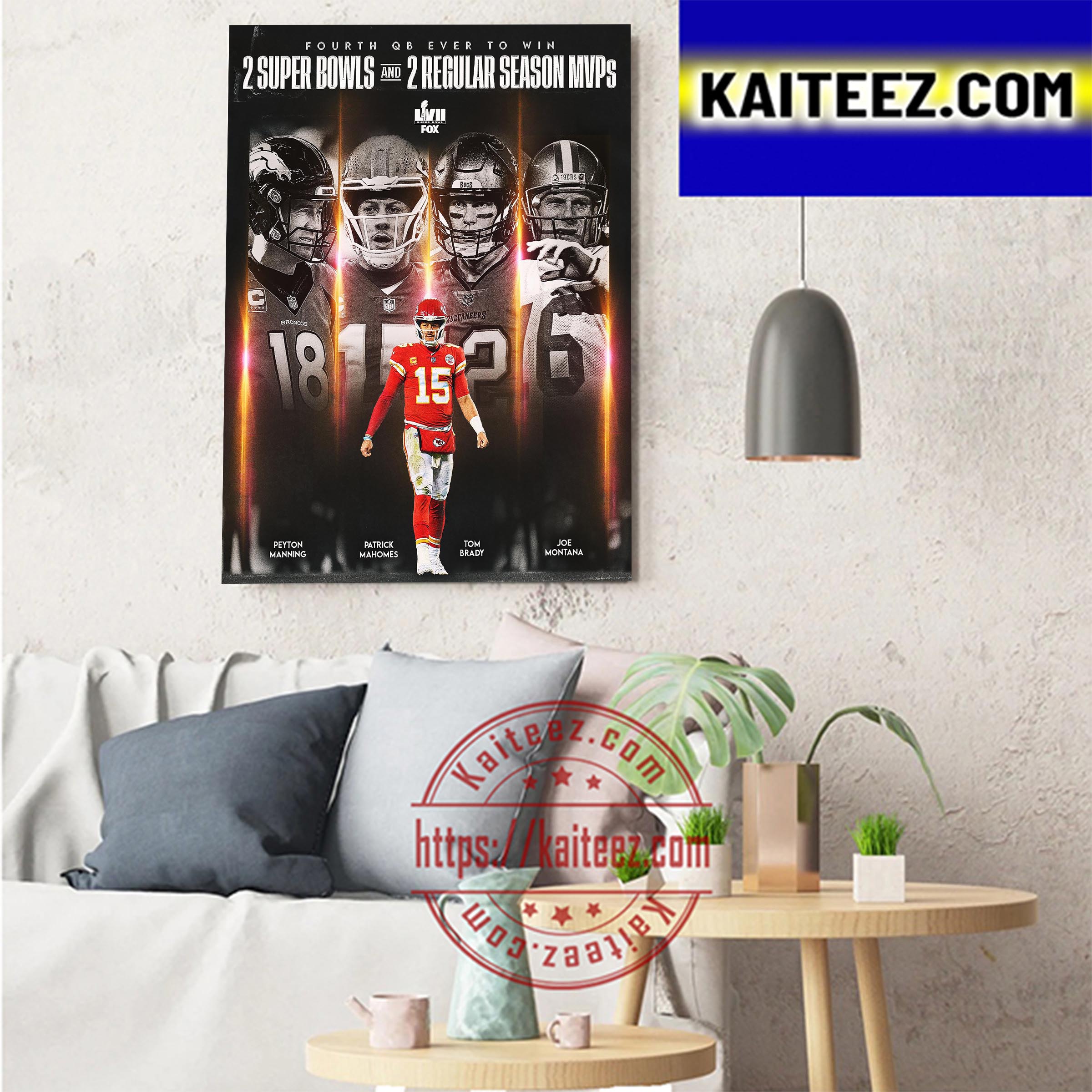 Patrick Mahomes II Make That 2x Super Bowl Champions With Kansas City  Chiefs Home Decor Poster Canvas - REVER LAVIE