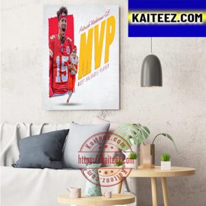 Patrick Mahomes II Wins 2nd NFL MVP Title In His Career Art Decor Poster Canvas