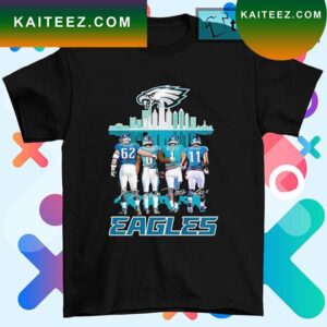 Philadelphia Eagles Jason Kelce DeVonta Smith Jalen Hurts A. J. Brown signatures T-shirt