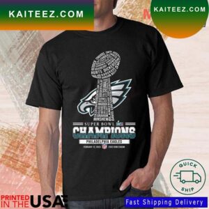 Philadelphia Eagles Player Super Bowl LVI Champions 2023 T-shirt