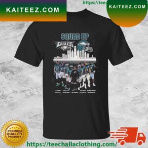 Philadelphia Eagles Squad Up Skyline Signatures T-shirt