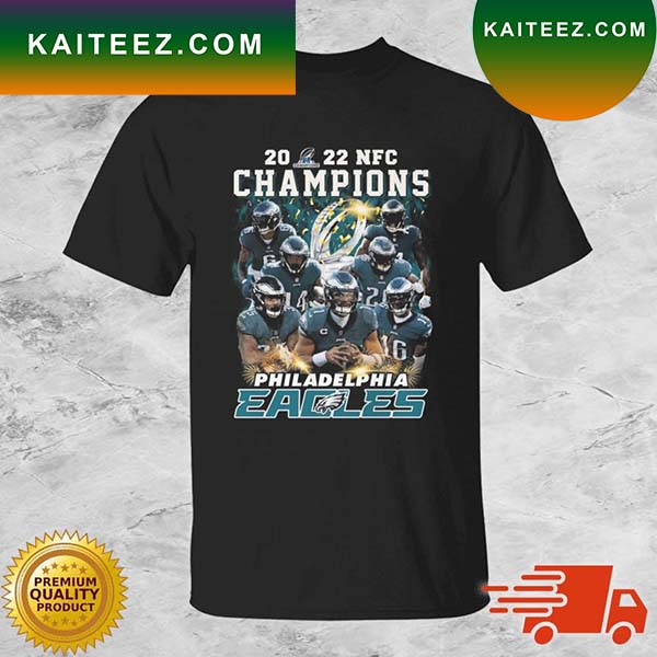 Philadelphia Eagles Team Football 2022 NFC Champions T-shirt - Kaiteez