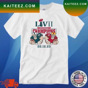 Philadelphia Eagles Vs Kansas City Chiefs 02 12 23 Super Bowl LVII 2023 T-Shirt