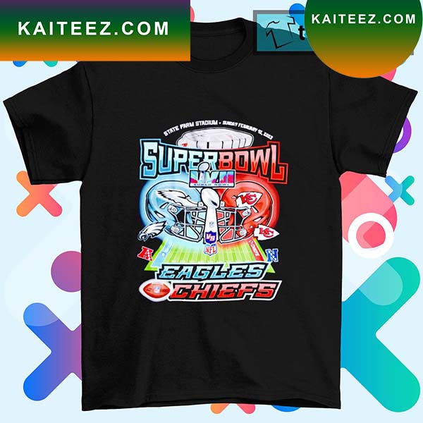 NFL Super Bowl 2023 Between Philadelphia Eagles And Kansas City Chiefs  matchup T-shirt - Kaiteez