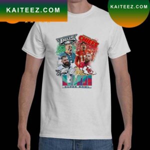 Philadelphia Eagles and Kansas City Chiefs Jalen Hurts vs Patrick Mahomes Super Bowl LVII T-shirt