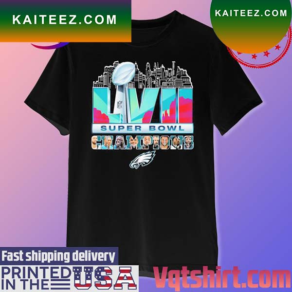 NFL Philadelphia Eagles Super Bowl LVII Champions 2023 T-shirt - Kaiteez