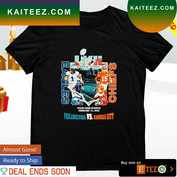 NFL Super Bowl 2023 Between Philadelphia Eagles And Kansas City Chiefs  matchup T-shirt - Kaiteez