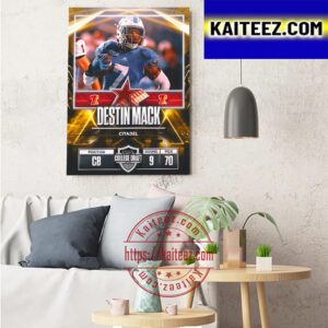 Philadelphia Stars In The 2023 USFL College Draft Select CB Destin Mack Art Decor Poster Canvas