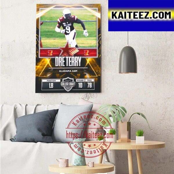 Philadelphia Stars In The 2023 USFL College Draft Select Dre Terry Art Decor Poster Canvas