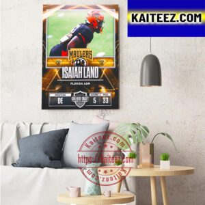 Pittsburgh Maulers In The 2023 USFL College Draft Select Isaiah Land Art Decor Poster Canvas
