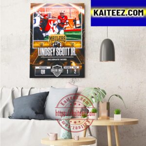 Pittsburgh Maulers In The 2023 USFL College Draft Select Lindsey Scott Jr Art Decor Poster Canvas