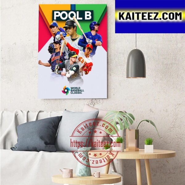 Pool B World Baseball Classic 2023 Art Decor Poster Canvas