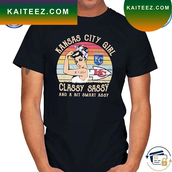 Kansas City Chiefs Girl Classy Sassy A Bit Smart Assy Vintage T-Shirt - T- shirts Low Price