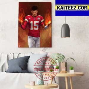 QB Kansas City Chiefs Patrick Mahomes II Is 2022 NFL MVP Art Decor Poster Canvas