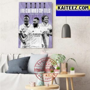 Real Madrid Are FIFA Club World Cup Titles Champions Art Decor Poster Canvas