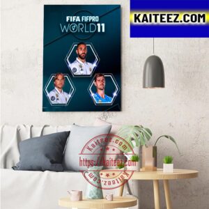 Real Madrid Players In The 2022 FIFA FIFPRO Mens World 11 Art Decor Poster Canvas