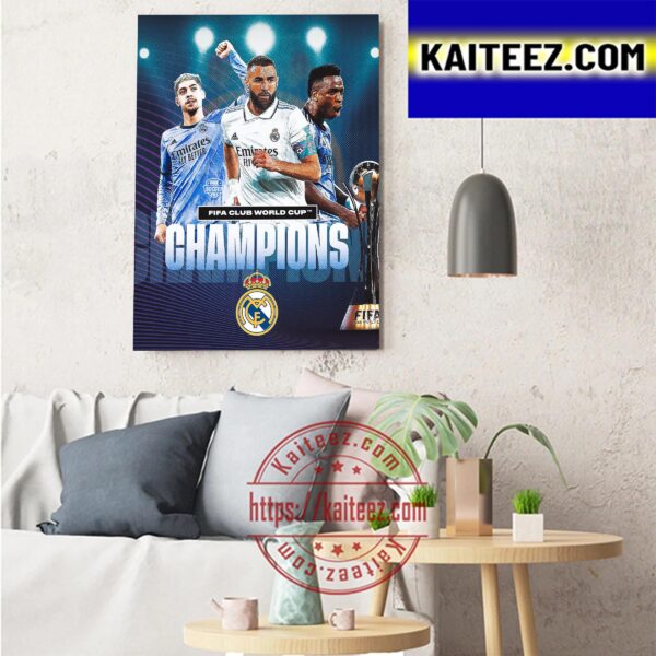 Real Madrid Wins Its Fifth FIFA Club World Cup Art Decor Poster Canvas