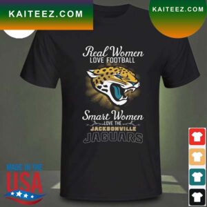 Real women love baseball smart women love the Jacksonville Jaguars 2023 T-shirt