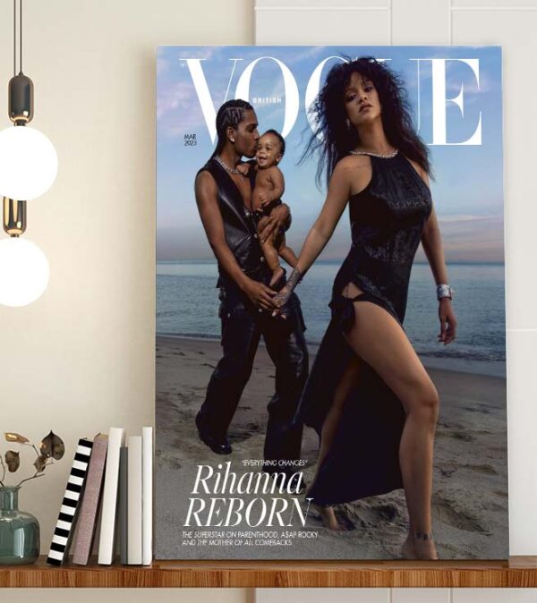 Rihanna reborn vogue cover 2023 poster canvas