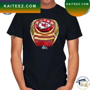 Ring won super bowl lvii champions Kansas city Chiefs 2023 T-shirt