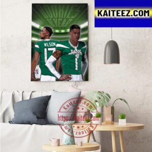 Sauce Gardner And Garrett Wilson Of New York Jets Is 2022 NFL Rookies Of The Year Art Decor Poster Canvas