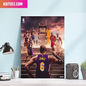 Scoring King Of Los Angeles Lakers -LeBron James All Time Leading Scorer Decorations Canvas-Poster