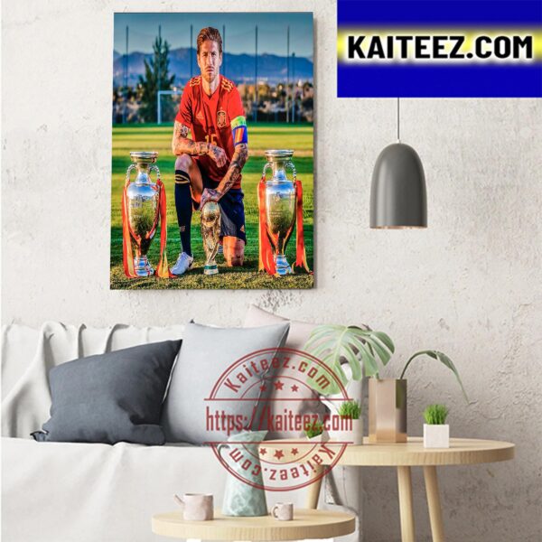 Sergio Ramos Has Retired From International Football Art Decor Poster Canvas