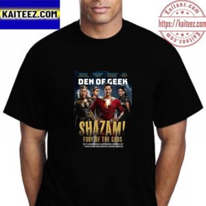 Shazam Fury Of The Gods Den Of Geek Magazine Cover Vintage T-Shirt
