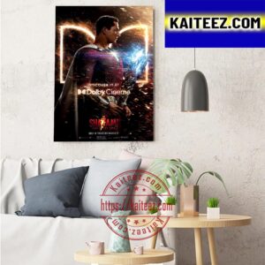 Shazam Fury Of The Gods Official Poster By Dolby Cinema Art Decor Poster Canvas
