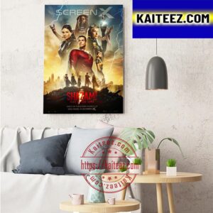 Shazam Fury Of The Gods ScreenX Official Poster Art Decor Poster Canvas