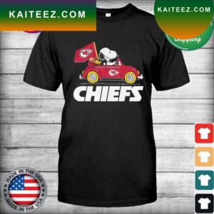 Snoopy and Woodstock Driver Car Kansas City Chiefs AFC Champion 2023 T-shirt